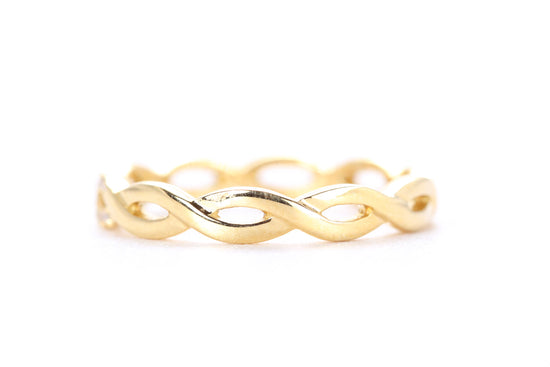 Woven Diamond Ring Yellow Gold