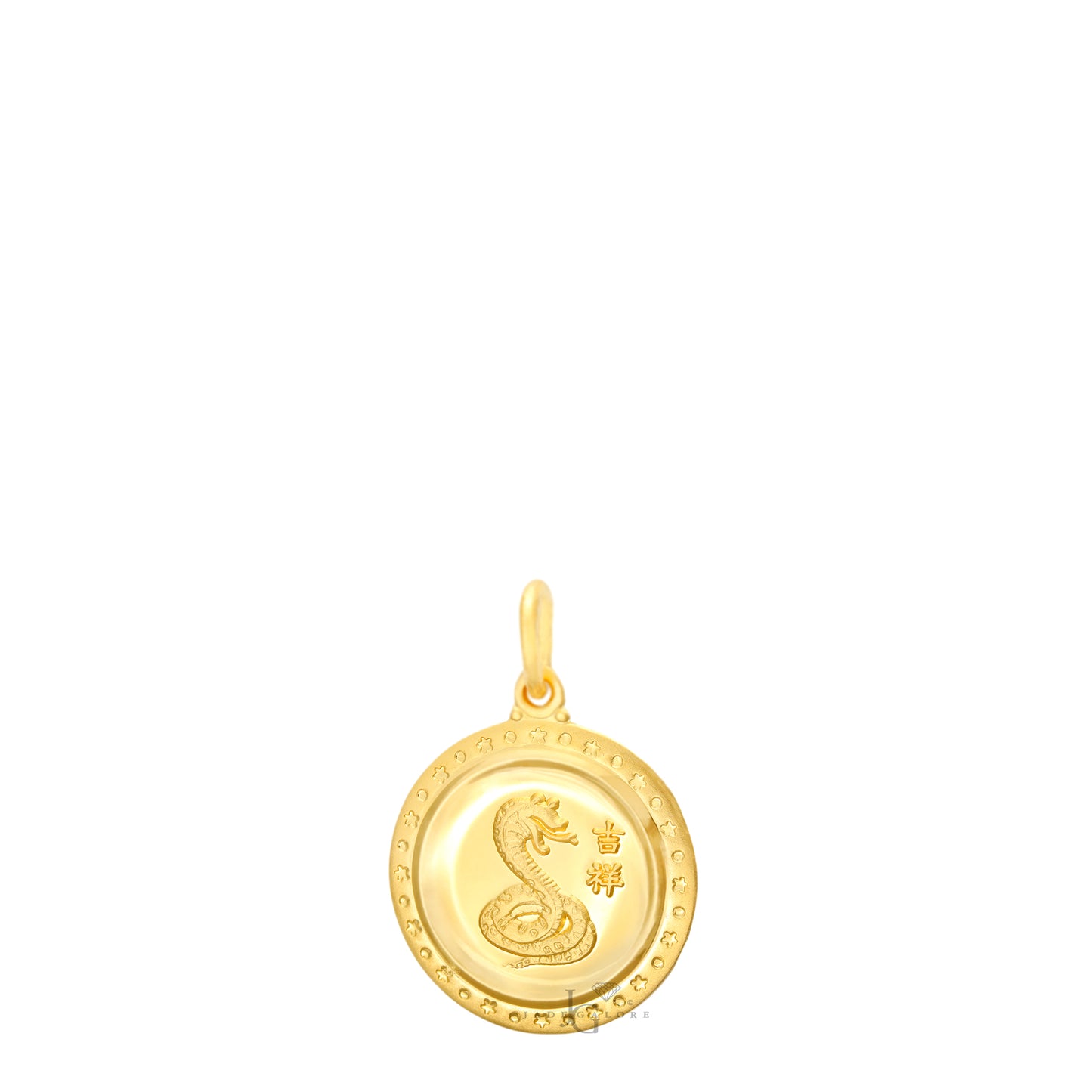 Load image into Gallery viewer, 24K Mini Round Snake Pendant
