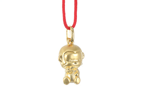 24K Gold Monkey Pendant