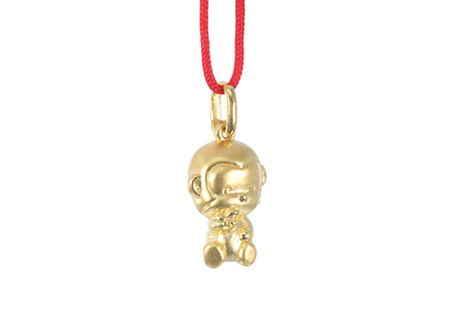 24K Gold Monkey Pendant