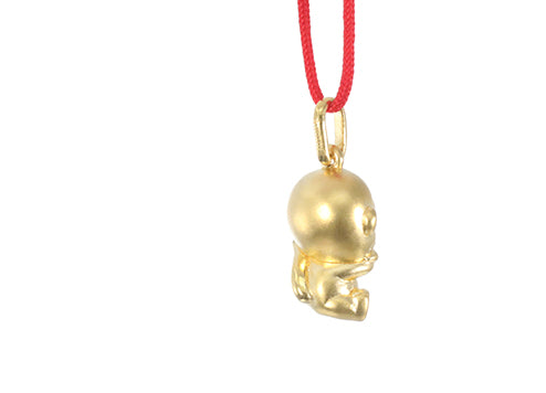 24K Gold Monkey Pendant