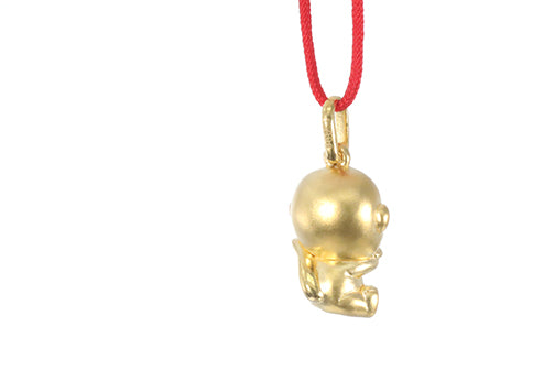 24K Gold Monkey Pendant