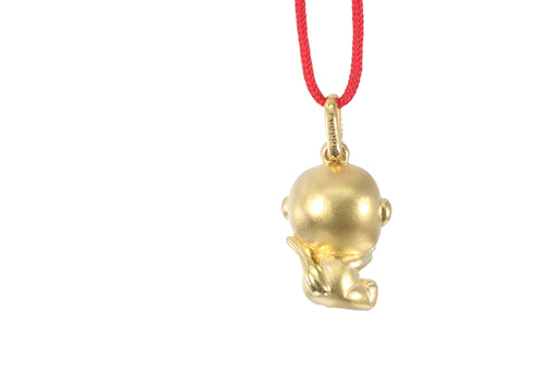 24K Gold Monkey Pendant