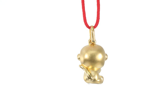 24K Gold Monkey Pendant