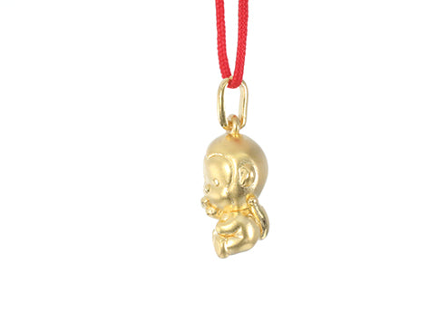 24K Gold Monkey Pendant