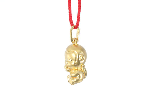 24K Gold Monkey Pendant