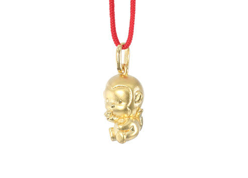 24K Gold Monkey Pendant