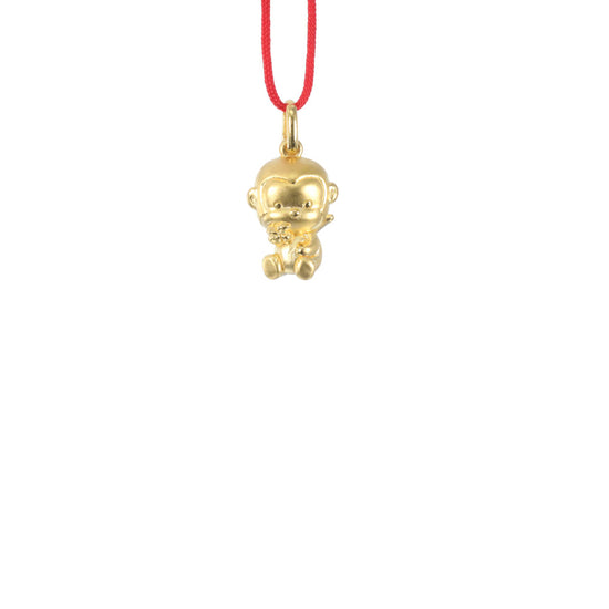 24K Gold Monkey Pendant