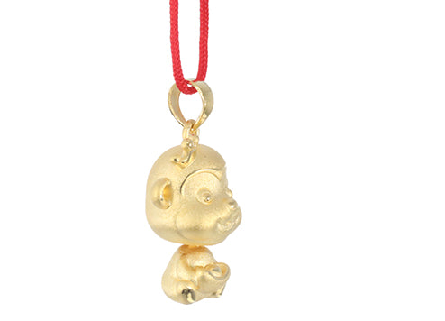 24K Gold Monkey Pendant