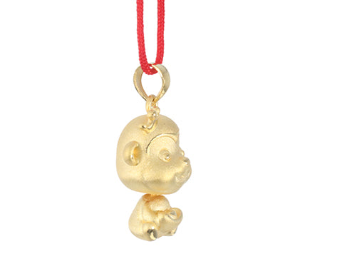 24K Gold Monkey Pendant