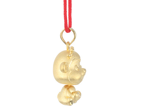 24K Gold Monkey Pendant