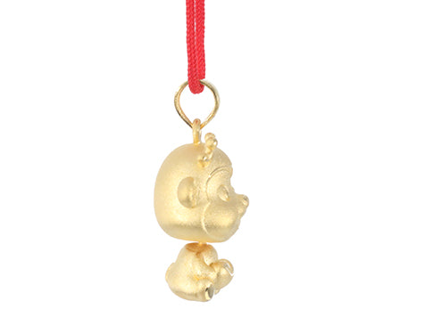 24K Gold Monkey Pendant