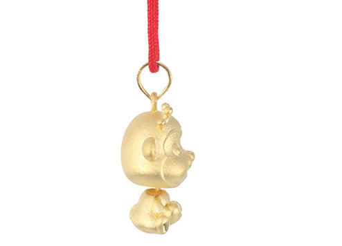 24K Gold Monkey Pendant