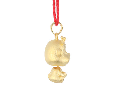 24K Gold Monkey Pendant