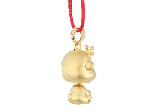 24K Gold Monkey Pendant