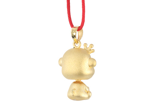 24K Gold Monkey Pendant