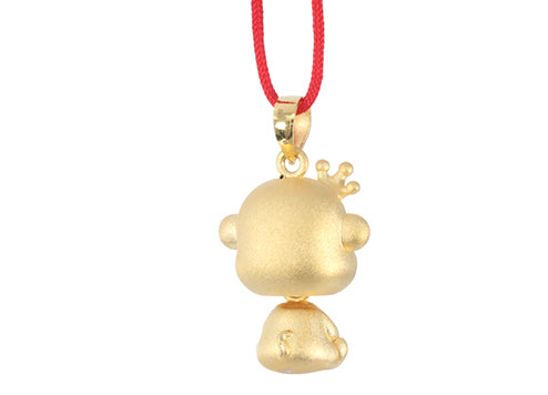 24K Gold Monkey Pendant