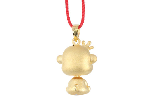 24K Gold Monkey Pendant