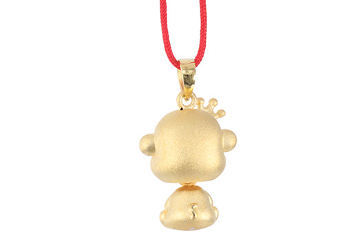 24K Gold Monkey Pendant