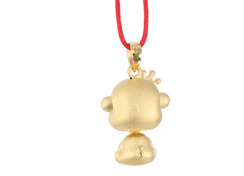 24K Gold Monkey Pendant