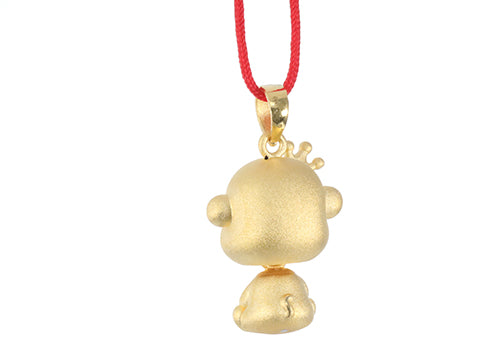 24K Gold Monkey Pendant