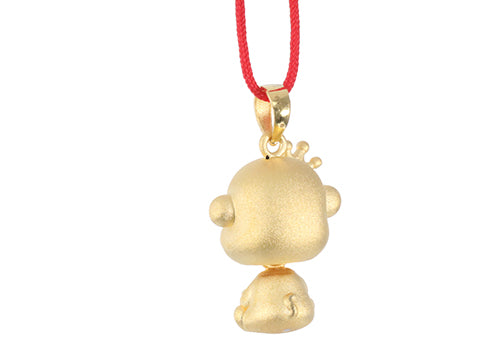 24K Gold Monkey Pendant