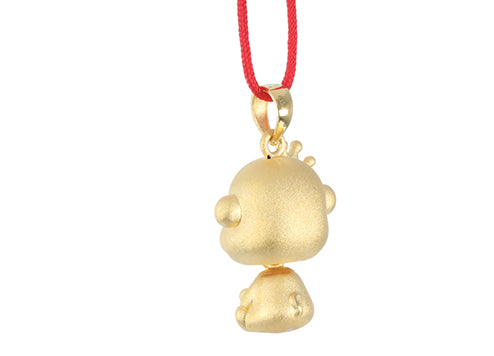 24K Gold Monkey Pendant