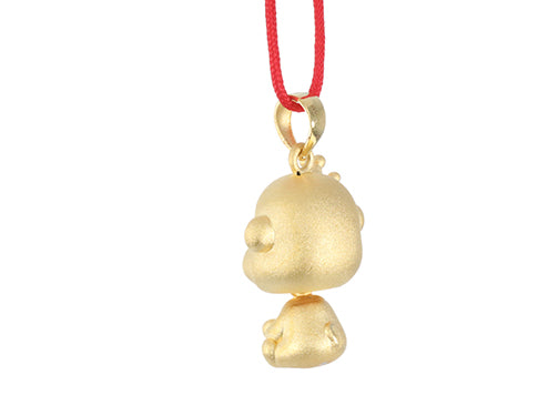 24K Gold Monkey Pendant