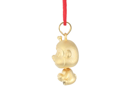 24K Gold Monkey Pendant