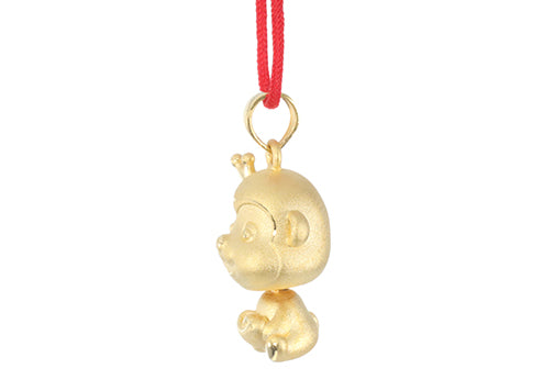 24K Gold Monkey Pendant