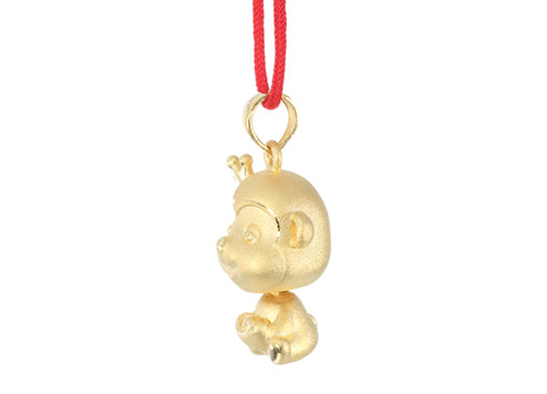 24K Gold Monkey Pendant