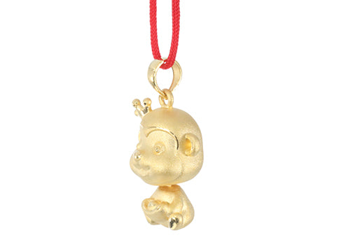 24K Gold Monkey Pendant