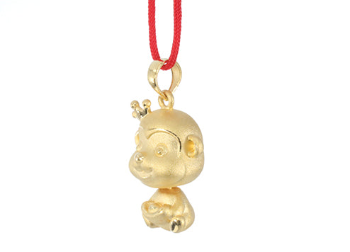 24K Gold Monkey Pendant