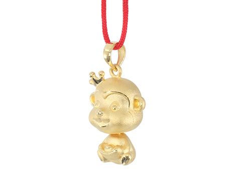 24K Gold Monkey Pendant