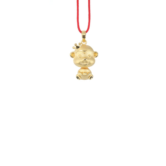 24K Gold Monkey Pendant