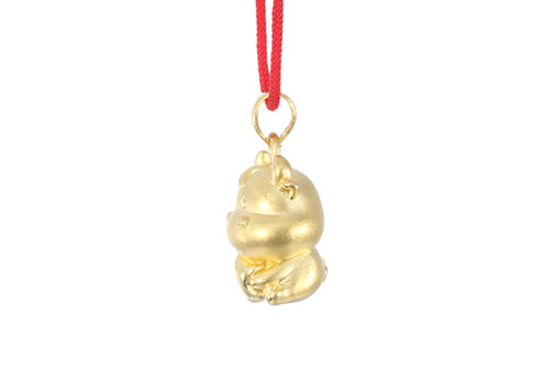 24K Gold Ox Pendant