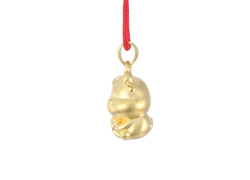 24K Gold Ox Pendant