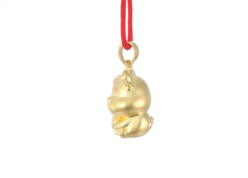 24K Gold Ox Pendant