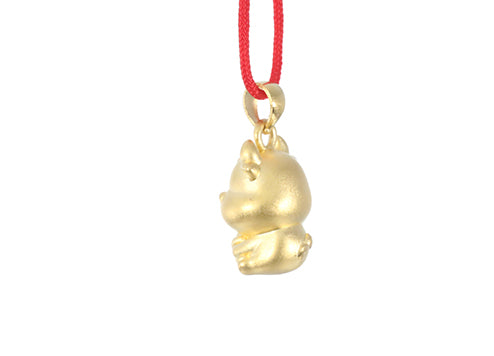 24K Gold Ox Pendant