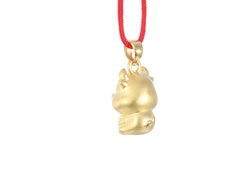 24K Gold Ox Pendant