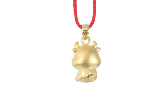 24K Gold Ox Pendant