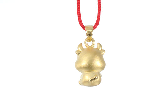 24K Gold Ox Pendant