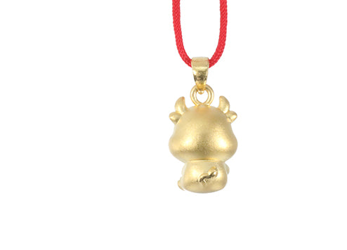 24K Gold Ox Pendant