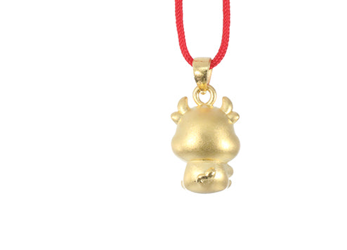 24K Gold Ox Pendant