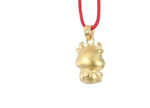 24K Gold Ox Pendant