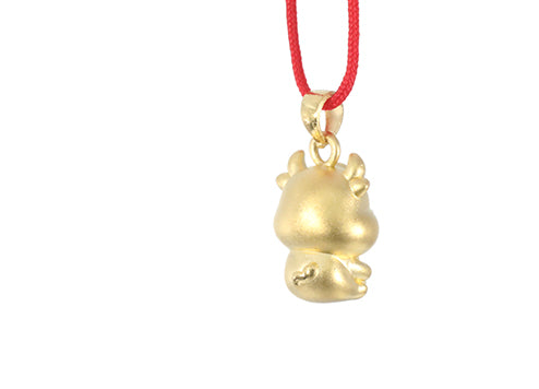 24K Gold Ox Pendant