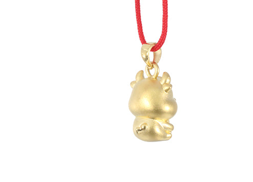 24K Gold Ox Pendant