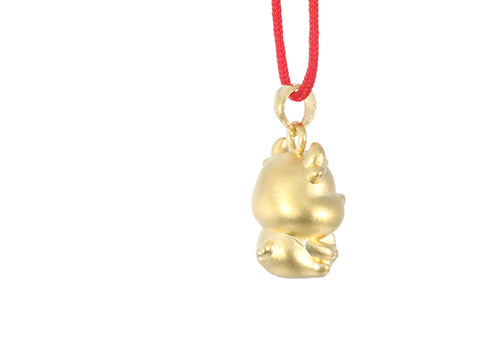 24K Gold Ox Pendant