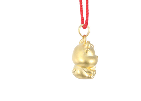 24K Gold Ox Pendant