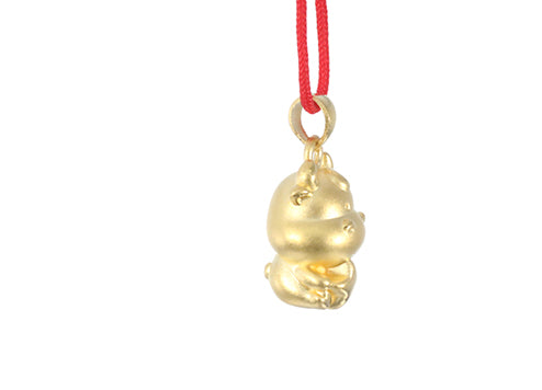 24K Gold Ox Pendant